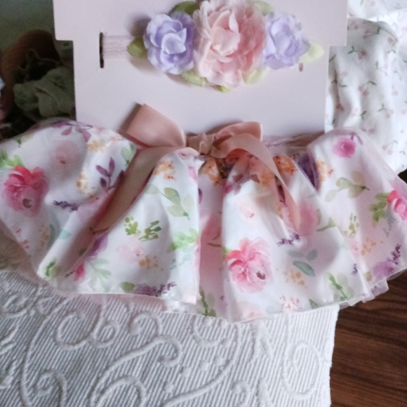 Infant 2 piece head band and tutu set - Picture 2 of 5